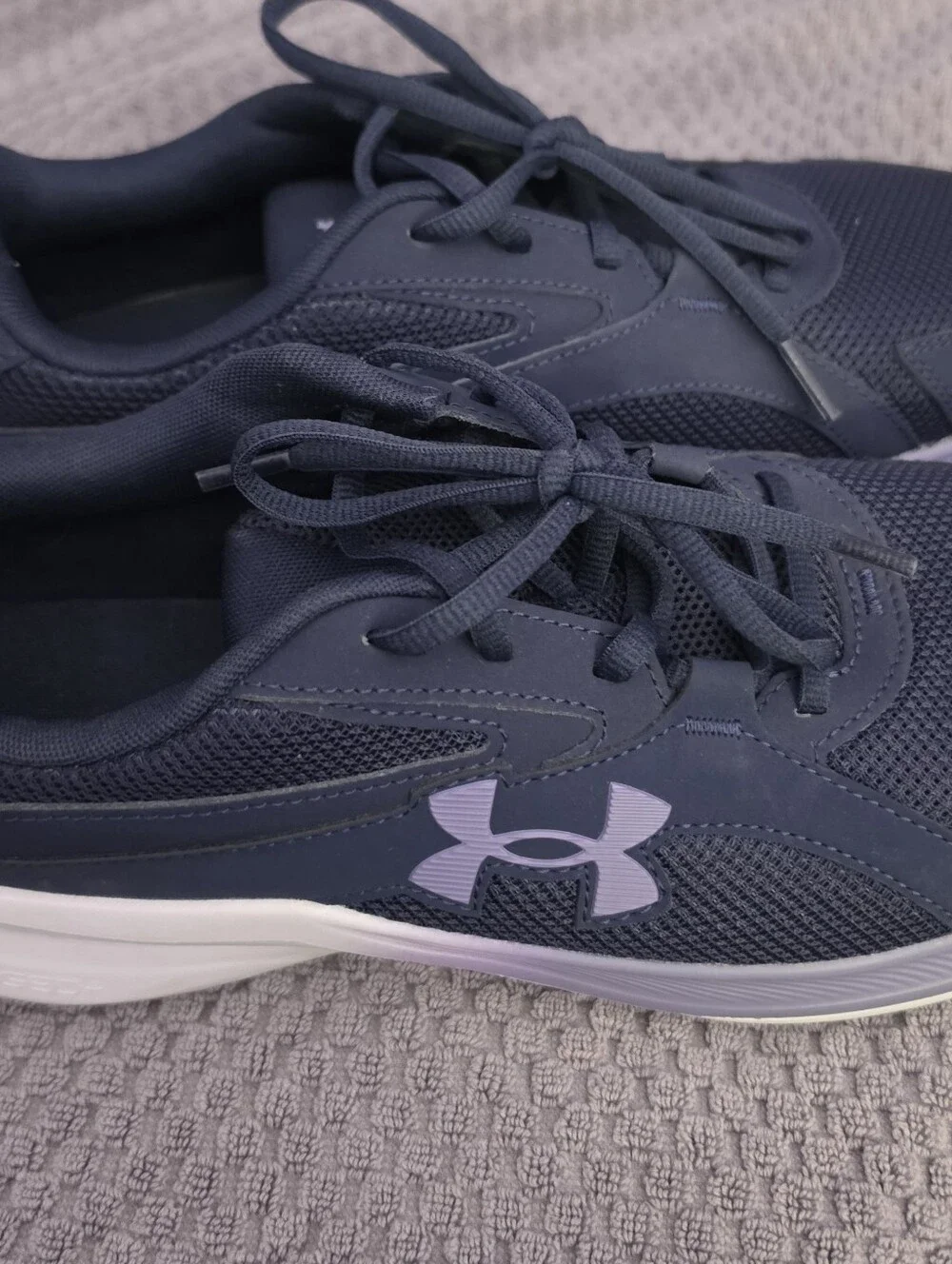 Under Armour Assert Charged+ Running Shoes - Navy Blue with Yellow Accent